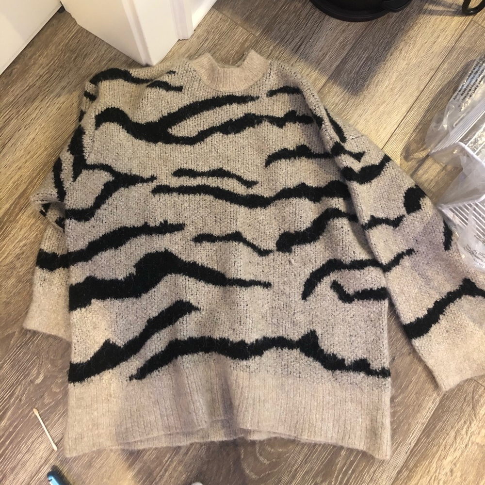 Urban outfitters oversized zebra sweater